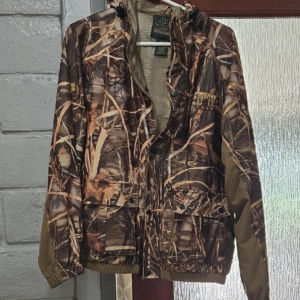 Men's Large Advantage Max-4 HD Camo Mad Dog Gear Jacket